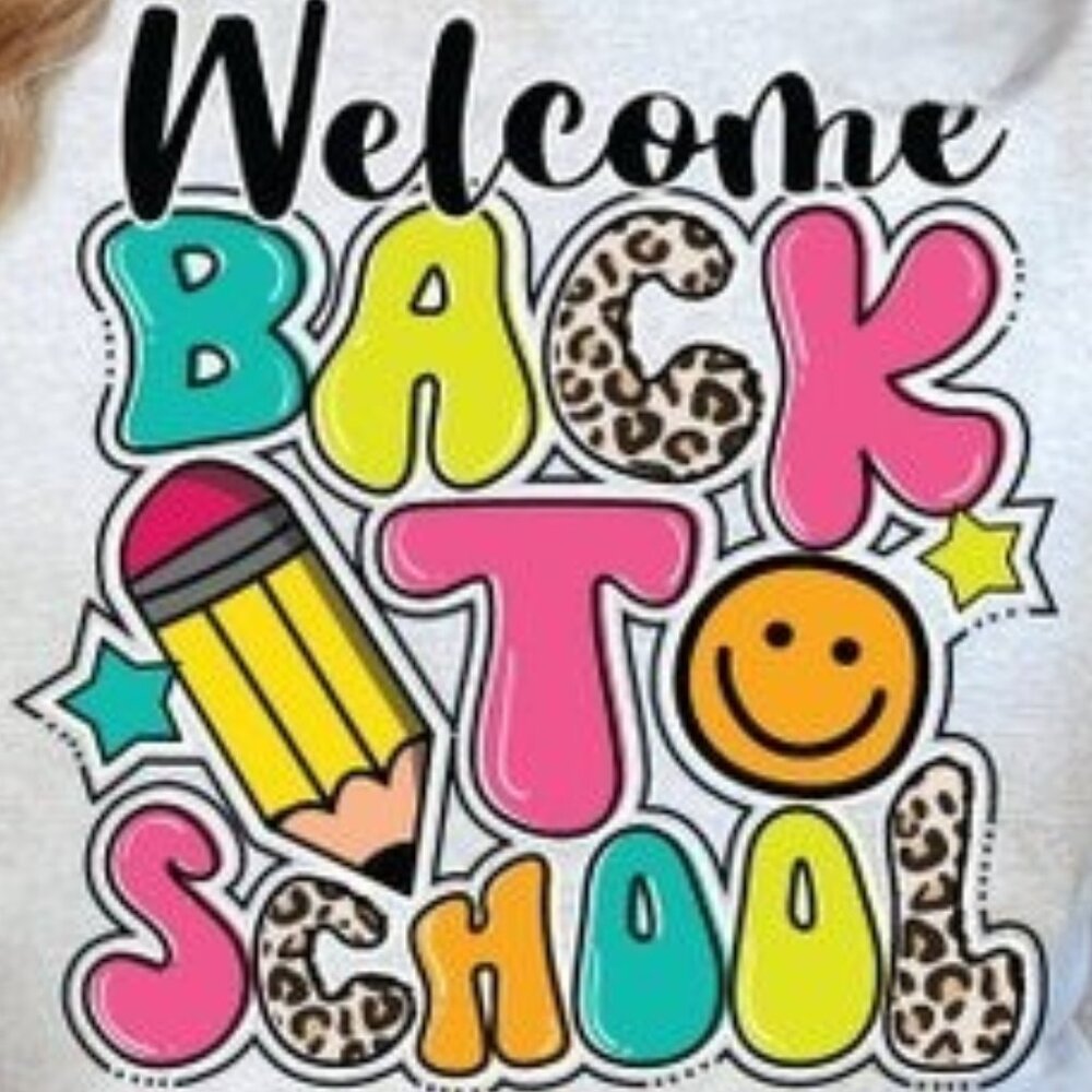Welcome Back To School Shirt, Image School Girl Leopard Design Shirt - Picture 2 of 3